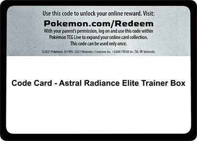 Code Card - Astral Radiance Elite Trainer Box (ETB)