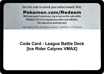 Code Card - League Battle Deck [Ice Rider Calyrex VMAX] (LBD)