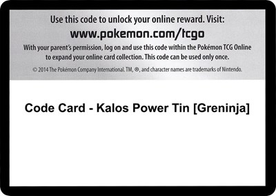 Code Card - Kalos Power Tin [Greninja]