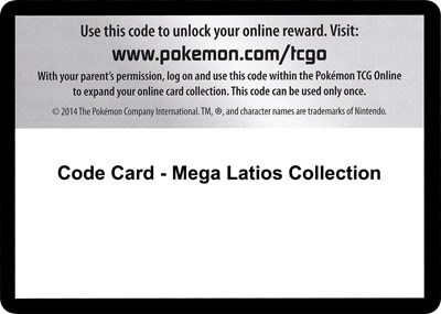 Code Card - Mega Latios Collection