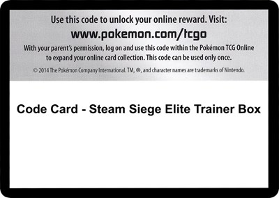 Code Card - Steam Siege Elite Trainer Box (ETB)
