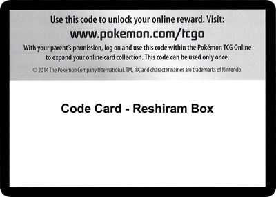 Code Card - Reshiram Box