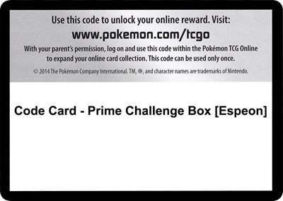 Code Card - Prime Challenge Box [Espeon]