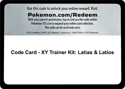 Code Card - XY Trainer Kit: Latias & Latios