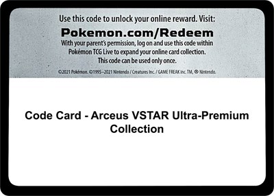 Code Card - Arceus VSTAR Ultra-Premium Collection (UPC)