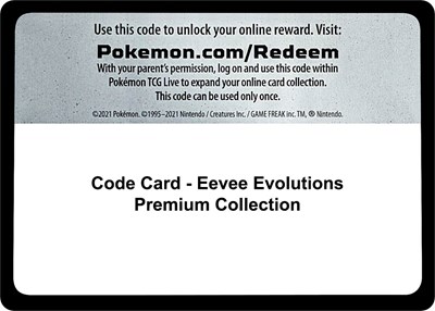 Code Card - Eevee Evolutions Premium Collection