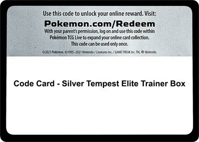Code Card - Silver Tempest Elite Trainer Box (ETB)