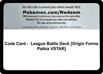 Code Card - League Battle Deck [Origin Forme Palkia VSTAR] (LBD)