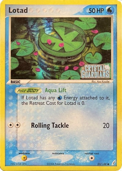 Lotad - 055/100 (EX Crystal Guardians Reverse Holofoil) (RH)