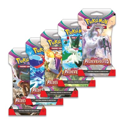 Paldea Evolved Sleeved Booster Pack Art Bundle [Set of 5] (SBP)