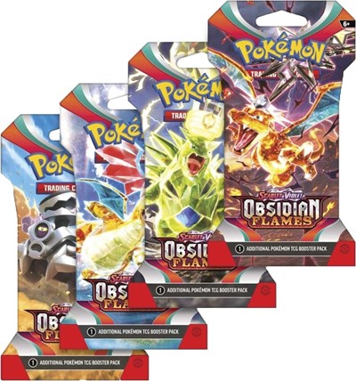 Obsidian Flames Sleeved Booster Pack Art Bundle [Set of 4] (SBP)
