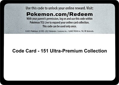Code Card - 151 Ultra-Premium Collection (UPC)