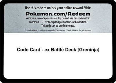 Code Card - ex Battle Deck [Greninja]