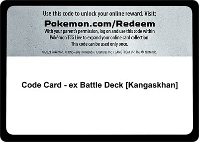 Code Card - ex Battle Deck [Kangaskhan]