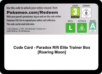 Code Card - Paradox Rift Elite Trainer Box [Roaring Moon] (ETB)