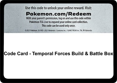 Code Card - Temporal Forces Build & Battle Box (B&B)