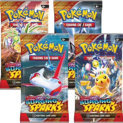 Surging Sparks Booster Pack Art Bundle [Set of 4] (BP)