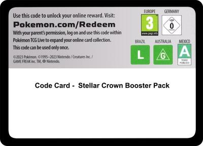 Code Card - Stellar Crown Booster Pack (BP)