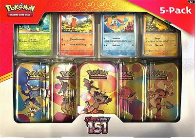 Costco Pokemon Scarlet & Violet 151 Mini Tin 5-pack (Meowth) (MBT)