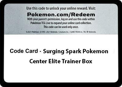 Code Card - Surging Sparks Pokemon Center Elite Trainer Box (PC ETB)