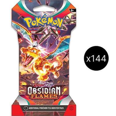 Obsidian Flames Sleeved Booster Pack Case (SBP)