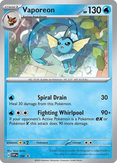 Vaporeon - 168 (Cosmos Holo)