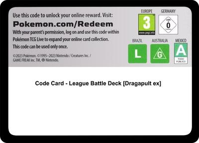 Code Card - League Battle Deck [Dragapult ex] (LBD)