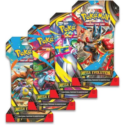 Mega Evolution Sleeved Booster Pack Art Bundle [Set of 4] (SBP)