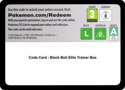 Code Card - Black Bolt Elite Trainer Box (ETB)