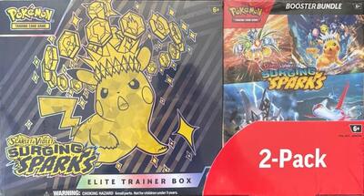 Costco Pokemon Surging Sparks 2-Pack Trainer Box and Booster Bundle (BNB)