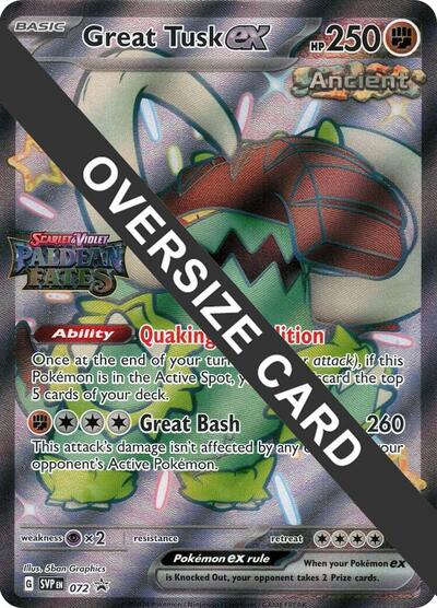 Great Tusk ex - 072 (Paldean Fates Stamped)