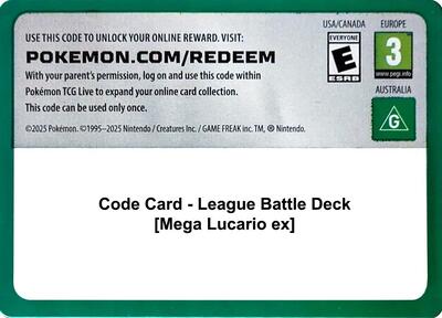 Code Card - League Battle Deck [Mega Lucario ex] (LBD)