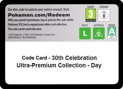 Code Card - 30th Celebration Ultra-Premium Collection - Day (UPC)