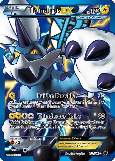 Thundurus EX (Team Plasma) (110 Full Art) (FA)
